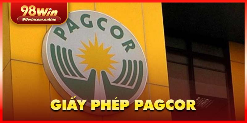 Giấy phép hoạt động 98WIN được cấp bởi PAGCOR